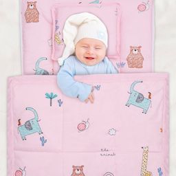 R for Rabbit Snuggy Cozy Portable Baby Sleeping Bedding Set with 100% Cotton- Pink-25