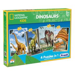 Frank 4 in 1 National Geographic Dinosaurs Jigsaw Puzzle 63 Pieces - 40501-21