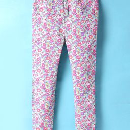 Under Fourteen Only Full Length Floral Printed Trousers - Green-image-75