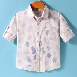 Rikidoos Full Sleeves Abstract Printed Shirt - Off White-image-64