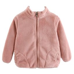 Babymoon Fleece Full Sleeves Solid Jacket - Pink-picture-31