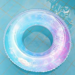 SYGA Summer Party Glitter Inflatable Swim RingDurable, Safe PVC Pool Float for Fun Swimming-22