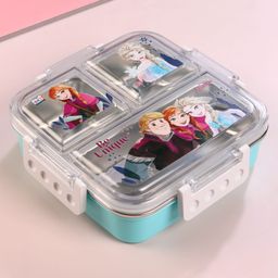Disney by SKI Frozen Brunch Steel Inner Insulated Bento Lunch Box 600 ml - Light Blue-image-53
