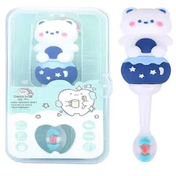 COMERCIO Cute Bear Design Cute and Soft Tooth Brush - Blue & Pink-picture-6