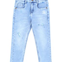 Under Fourteen Only Mild Washed & Distressed Jeans - Light Blue-image-66