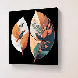Livin'luxe Multicoloured Birds And Animals Birds Print In Leafs Canvas Wall Art-image-26