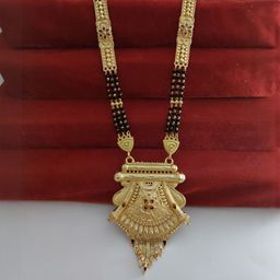niva fashion Gold-Plated Brass Artificial Stones & Beads Mangalsutra-picture-28