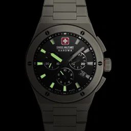 SWISS MILITARY HANOWA Men Printed Dial & Ceramic Bracelet Style Straps Analogue Chronograph Watch-38
