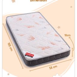 Babyhug Quilted Covered Memory Foam & Plush Baby Mattress - Grey image 3