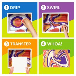 Skillmatics Art & Craft Activity - Marbling Magic Paint Kit, Water Marbling Kit for Kids, Craft Kits & Supplies, DIY Creative Activity, Gifts - Multicolor image 4