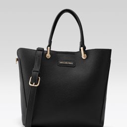 Van Heusen Brand Logo Embossed Oversized Structured Shoulder Bag-10