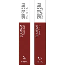 GlamFam Set Of 2 Super Stay Liquid Lipstick - 5 ml Each - Coffee Command - 14-35