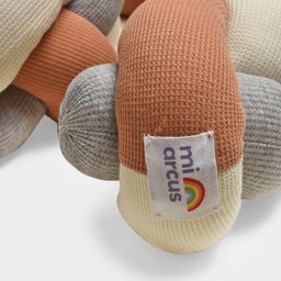 Mi Arcus Soft Knotted Cushioned Cot Side Liner Bumper, Four Side Protection for all Baby Cot/Bed- Multicolor image 5