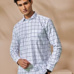 Stori Men Opaque Checked Casual Shirt-image-83