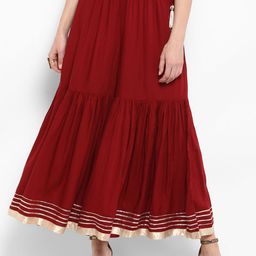 Varanga Women Maroon Flared Solid Palazzos-image-56
