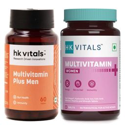 HealthKart HK Vitals Multivitamin Plus Men & Women 60 Tabs Combo-9