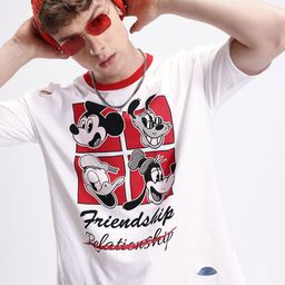 Kook N Keech Disney Printed Oversized Pure Cotton Cut Outs T-shirt-image-33