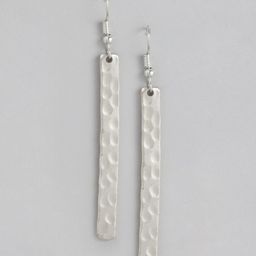 RICHEERA Silver-Toned Teardrop Shaped Drop Earrings-image-14