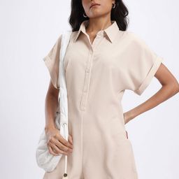 glitchez Seersucker Shirt Style Playsuit-picture-12