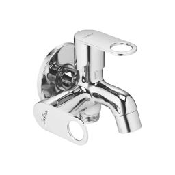 Jabra 2 in 1 Bib Cock Oreo Series Brass Chrome Finish Wall Mount Silver-image-30