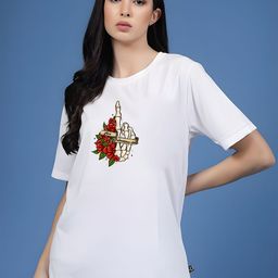 KAIDO Women Pure Cotton T-shirt-image-87