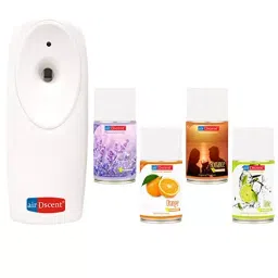 Airdscent Automatic Air Freshener & Refill With Lavender, Orange, Romance & Refreshing Lime Fragrance 250 ml Each (Pack of 5)-6