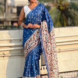ELITE WEAVES Ethnic Motifs Zari Saree-image-15