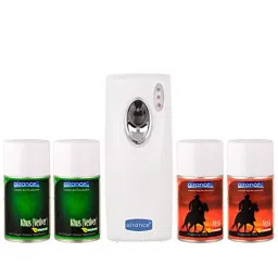 Airance Automatic A5 Room Freshener Dispenser Machine with 250 ml Each Khus (Vetiver), Cool Splash, Refreshing Lime,Rose Petals & Litchi Fragrance Spray Bottle (Pack of 6)-image-86