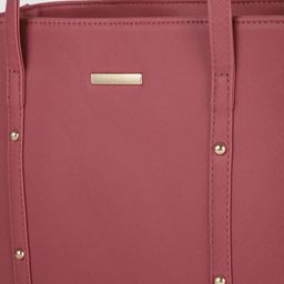 Caprese Dark Mauve-Coloured Solid Leather Regular Structured Shoulder Bag image 5
