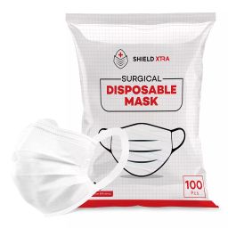 SHIELD XTRA SX-3PLY-WHITE-SF-100 Disposable Surgical Mask ( Pack of 100)-image-11