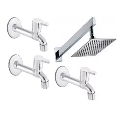 GENERIC Faucet Set with Shower Stainless Steel Chrome Finish Silver, FG902 ( Pack of 4)-20