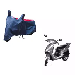 Auto Pearl Waterproof Two Wheeler Cover For Lohia Oma Star (Red & Blue)-image-69