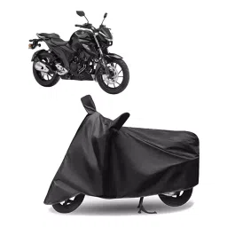 Auto Pearl Polyester Two Wheeler Cover for Yamaha FZ 25 BS6 (Grey)-image-99