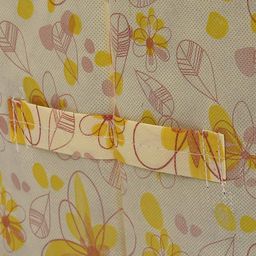 Kuber Industries Set Of 4 Yellow & White Flower Design Foldable Rectangle Cloth Saree Stacker image 2