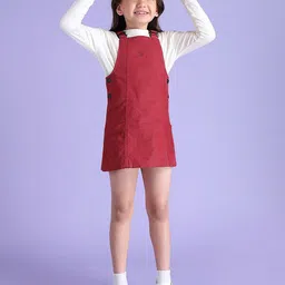 U.S. Polo Assn. Kids Girls Pure Cotton Pinafore Dress-image-80