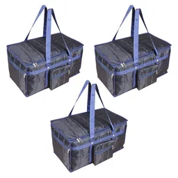 prettykrafts Blue Set of 3 Pieces Light Weight Large Duffle Bags-31