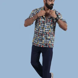 STITCH MONKEY Men Comfort Opaque Printed Casual Shirt-image-81