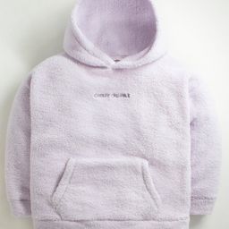 Cherry Crumble By Nitt Hyman Full Sleeves Textured & Placement Embroidered Polar Fleece Hooded Sweatshirt - Lilac-picture-49