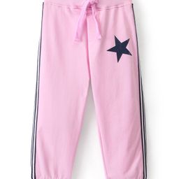 Babyhug Cotton Looper Knit Full Length Star Printed Lounge Pant - Pink-image-47