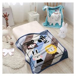 Butterthief Animal Printed Double Layered Mink Reversible Baby Blanket for Kids & Toddlers - Color May Vary-image-27