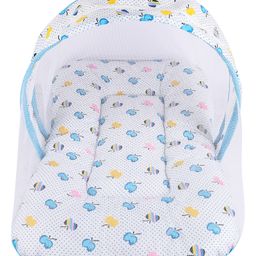 DearJoy Cotton Baby Bedding Set with Mosquito Net - Blue-10