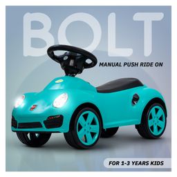 Baybee Bolt Push Ride on Car for Kids, Rideons Cars with Music, Light & Comfort Seat | Kids Car Ride on Baby Toys for Kids Toddlers | Push Baby Car for Kids - Teal-image-7