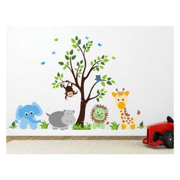 Wallstick Cartoon Animals with Tree wallstickers-21