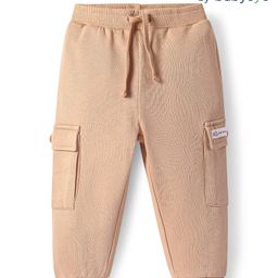 Babyoye 100% Cotton Knit Full Length Solid Dyed Lounge Pant - Tan-picture-21