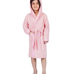 Rangoli Bamboo Full Sleeves Abstract Printed Ultra Soft Bath Robe With Attached Adjustable Belt - Peach-image-1