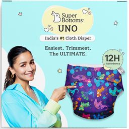 SuperBottoms Cloth Diapers for babies - UNO Super Value Combo pack - 6 Freesize UNO- New VersionReusable Cloth Diapers for babies 3M to 3Y image 3