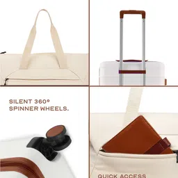 Assembly Set Of 4 Hard-Sided Trolley Bag With Bag With USB Charging Port & Rain Cover image 5