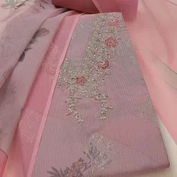 Soch Printed Organza Unstitched Dress Material-image-21