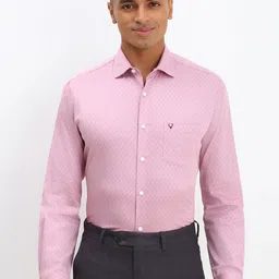 Allen Solly Men Spread Collar Geometric Printed Cotton Slim Fit Formal Shirt-image-96