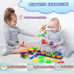 dinzopt Geometric Shape Sorting Board image 5